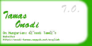tamas onodi business card